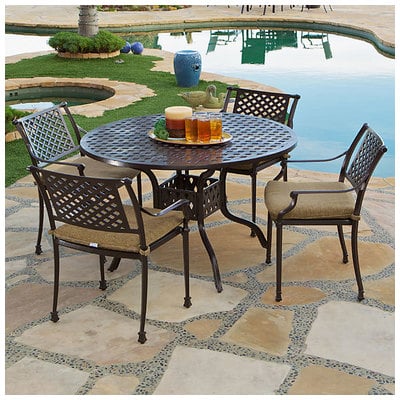 Outdoor Dining Sets AFD Aluminum Brown GF-LD1031A-48/8 815781028675 Outdoor/Patio Brown sable Brown Complete Vanity Sets 