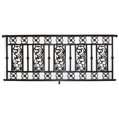 Fence and Gates AFD Aluminum Black GF-LDL08-B Outdoor/Gates and Other Complete Vanity Sets 