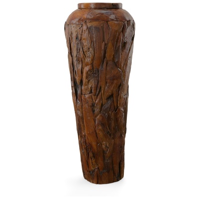 Vases-Urns-Trays-Finials AFD Teak Wood Bleached Teak I-JM/HCH001DW 876225005140 American Home Urns Vases Teak 0-20 20-50 Complete Vanity Sets 
