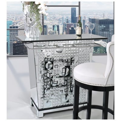 Bar Buffets and Islands AFD Mirror Mdf Mirrored ZGG-11JS044 876225009551 Furniture/Bar And Game Complete Vanity Sets 