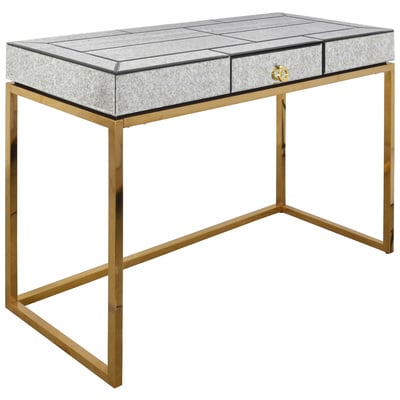 Accent Tables AFD Mirror Mdf Gold Antique Mirrored Affect ZGG-JS-1814-A 815781026732 Furniture/Tables Gold Glass Tables glassMirror Table Complete Vanity Sets 