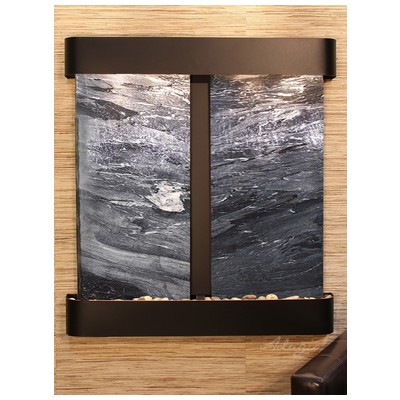Adagio Indoor Fountains, black, ebony, , Wall, , Copper, Complete Vanity Sets, BlackMarble, Wall, 764753338284, AFR1507,Small