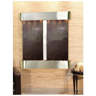 Indoor Fountains Adagio Aspen Falls Stainless Steel Multi-ColorFeatherstone Wall AFR2014 764753338437 Blackebony Wall Small Stainless Steel Antique Bronze Complete Vanity Sets 