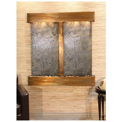 Indoor Fountains Adagio Aspen Falls Rustic Copper GreenFeatherstone Wall AFS1012 764753338628 BlackebonyGreenemeraldteal Wall Small Copper Complete Vanity Sets 