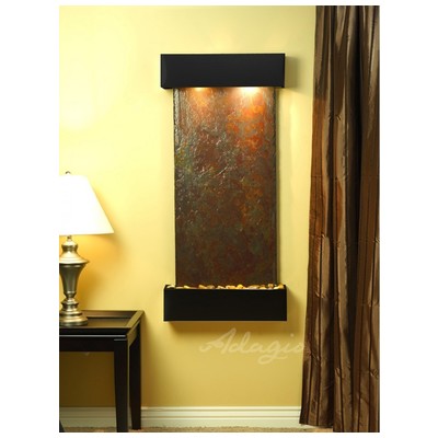 Indoor Fountains Adagio Cascade Springs Blackened Copper Multi-ColorNatural Slate Wall CSS1504 764753337904 Blackebony Wall Small Copper Complete Vanity Sets 