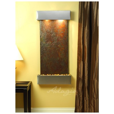 Indoor Fountains Adagio Cascade Springs Stainless Steel Multi-ColorNatural Slate Wall CSS2004 764753338109 Blackebony Wall Small Stainless Steel Antique Bronze Complete Vanity Sets 