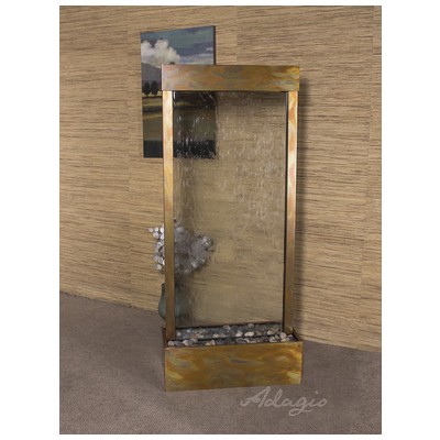 Indoor Fountains Adagio Harmony River Rustic Copper ClearGlass Free Standing HRC1050 764753342120 Blackebony Wall Medium Copper Complete Vanity Sets 