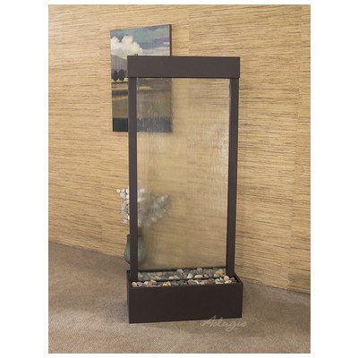 Adagio Indoor Fountains, black ebony, Wall, , Stainless Steel,Antique Bronze, Complete Vanity Sets, ClearGlass, Free Standing, 764753342038, HRC3550,Medium