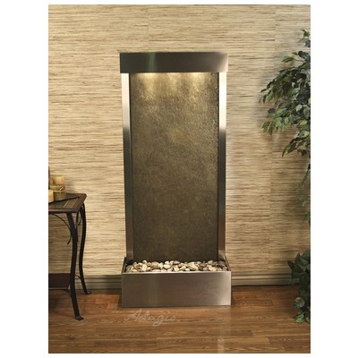 Indoor Fountains Adagio Harmony River Stainless Steel GreenFeatherstone Free Standing HRF2012 764753342328 BlackebonyGreenemeraldteal Wall Medium Stainless Steel Antique Bronze Complete Vanity Sets 