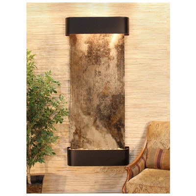 Adagio Indoor Fountains, black, ebony, , Wall, , Copper, Complete Vanity Sets, MagnificoTravertine, Wall, 764753339496, IFR1508,Medium