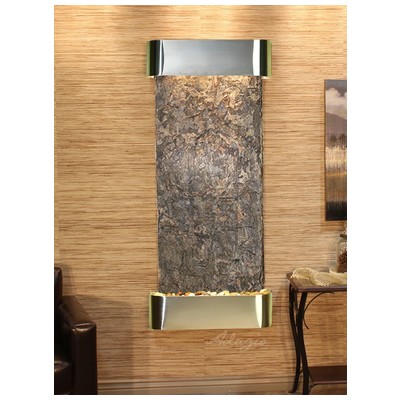 Indoor Fountains Adagio Inspiration Falls Stainless Steel GreenNatural Slate Wall IFR2002 764753339618 BlackebonyGreenemeraldteal Wall Medium Stainless Steel Antique Bronze Complete Vanity Sets 