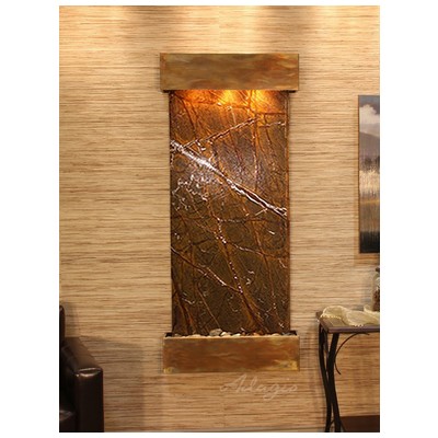 Adagio Indoor Fountains, black ebony brown sable, Wall, , Copper, Complete Vanity Sets, BrownMarble, Wall, 764753339915, IFS1006,Medium