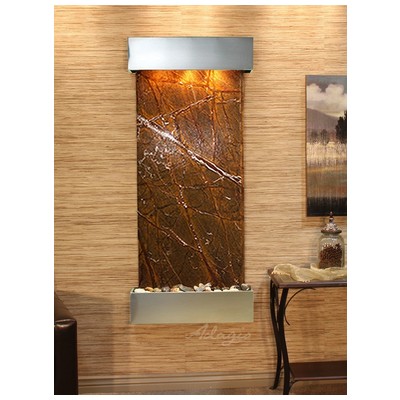 Indoor Fountains Adagio Inspiration Falls Stainless Steel BrownMarble Wall IFS2006 764753340027 BlackebonyBrownsable Wall Medium Stainless Steel Antique Bronze Complete Vanity Sets 