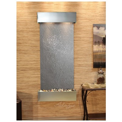 Indoor Fountains Adagio Inspiration Falls Stainless Steel BlackFeatherstone Wall IFS2011 764753339960 Blackebony Wall Medium Stainless Steel Antique Bronze Complete Vanity Sets 