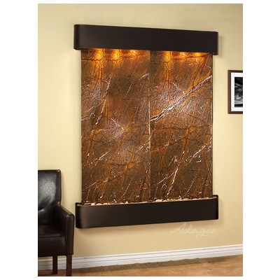 Indoor Fountains Adagio Majestic River Blackened Copper BrownMarble Wall MRR1506 764753341451 BlackebonyBrownsable Wall Medium Copper Complete Vanity Sets 