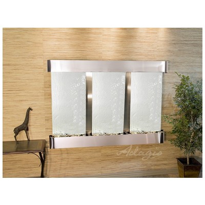 Indoor Fountains Adagio Olympus Falls Stainless Steel SilverMirror Wall OFR2040 764753339045 BlackebonySilver Wall Small Stainless Steel Antique Bronze Complete Vanity Sets 