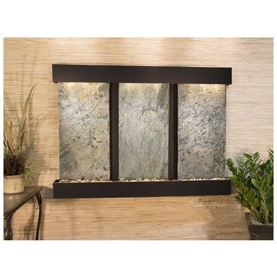 Indoor Fountains Adagio Olympus Falls Blackened Copper GreenNatural Slate Wall OFS1502 764753339090 BlackebonyGreenemeraldteal Wall Small Copper Complete Vanity Sets 