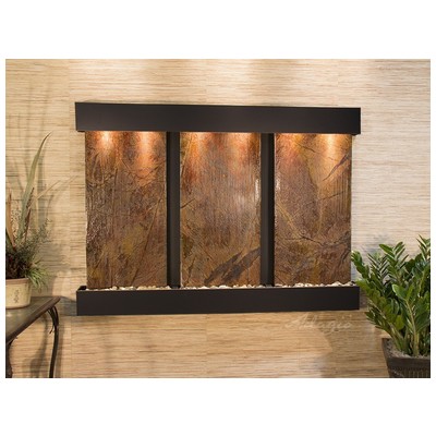 Indoor Fountains Adagio Olympus Falls Blackened Copper BrownMarble Wall OFS1506 764753339175 BlackebonyBrownsable Wall Small Copper Complete Vanity Sets 