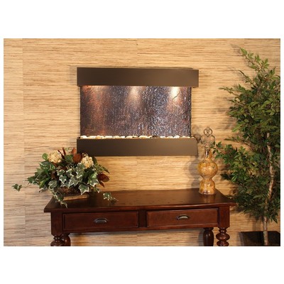 Indoor Fountains Adagio Reflection Creek Blackened Copper Multi-ColorNatural Slate Wall RCS1504 764753337218 Blackebony Wall Small Copper Complete Vanity Sets 