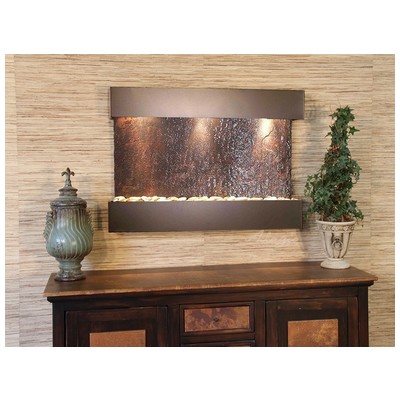 Indoor Fountains Adagio Reflection Creek Antique Bronze Multi-ColorNatural Slate Wall RCS3504 764753337355 Blackebony Wall Small Stainless Steel Antique Bronze Complete Vanity Sets 