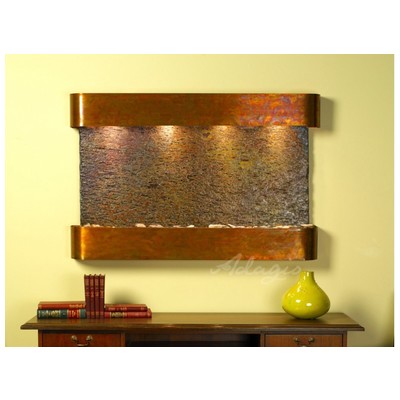 Indoor Fountains Adagio Sunrise Springs Rustic Copper Multi-ColorNatural Slate Wall SSR1004 764753340171 Blackebony Wall Small Copper Complete Vanity Sets 