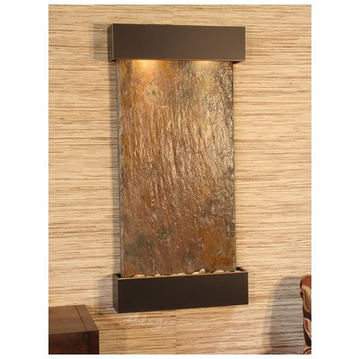 Indoor Fountains Adagio Whispering Creek Blackened Copper Multi-ColorNatural Slate Wall WCS1504 764753336792 Blackebony Wall Small Copper Complete Vanity Sets 
