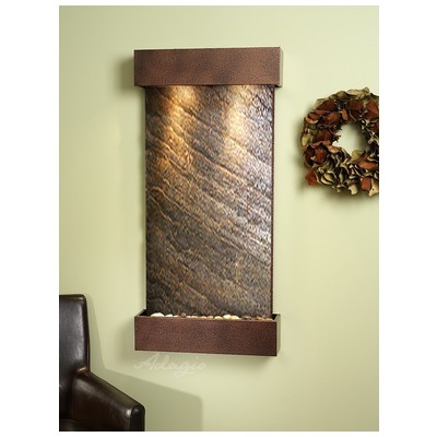 Indoor Fountains Adagio Whispering Creek Copper Vein GreenFeatherstone Wall WCS5012 764753337119 BlackebonyGreenemeraldteal Wall Small Copper Complete Vanity Sets 