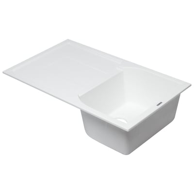 Single Bowl Sinks Alfi Granite Composite Titanium Drop In AB1620DI-T 811413027818 Kitchen Sink Drop-In Single Metal Steel Titanium Bronze Gu 