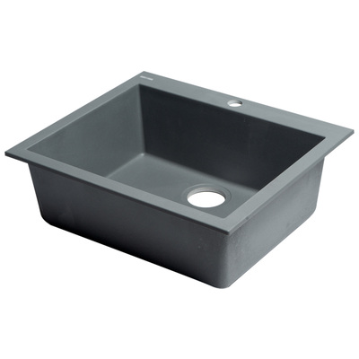 Single Bowl Sinks Alfi Granite Composite Titanium Drop In AB2420DI-T 811413027870 Kitchen Sink Drop-In Single Metal Steel Titanium Bronze Gu 