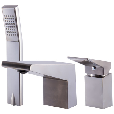 Alfi Tub Faucets, Brushed Nickel, Modern, Indoor, Brass, Deck Mount, Tub Filler, 811413024565, AB2464-BN