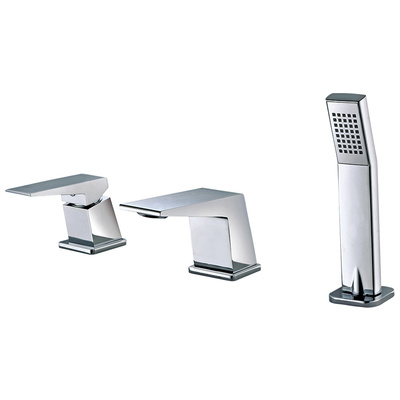 Alfi Tub Faucets, Chrome, Complete Vanity Sets, Polished Chrome, Modern, Indoor, Brass, Deck Mount, Tub Filler, 811413024558, AB2464-PC