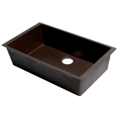 Single Bowl Sinks Alfi Granite Composite Chocolate Under Mount AB3020UM-C 811413028174 Kitchen Sink Undermount Single Brown Chocolate Espresso 