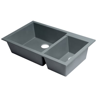Double Bowl Sinks Alfi Granite Composite Titanium Under Mount AB3319UM-T 811413027931 Kitchen Sink Colors White Black Blue GrayMe Undermount 