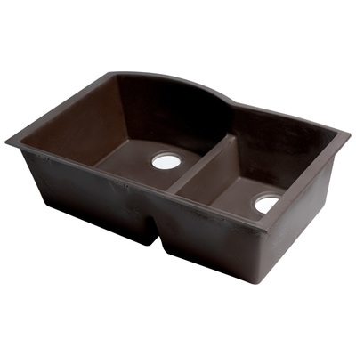Double Bowl Sinks Alfi Granite Composite Chocolate Under Mount AB3320UM-C 811413028242 Kitchen Sink Chocolate EspressoColors White Undermount 