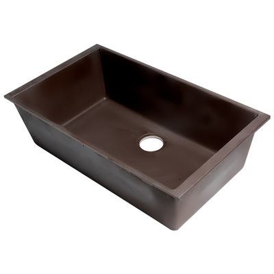Single Bowl Sinks Alfi Granite Composite Chocolate Under Mount AB3322UM-C 811413028228 Kitchen Sink Undermount Single Brown Chocolate Espresso 