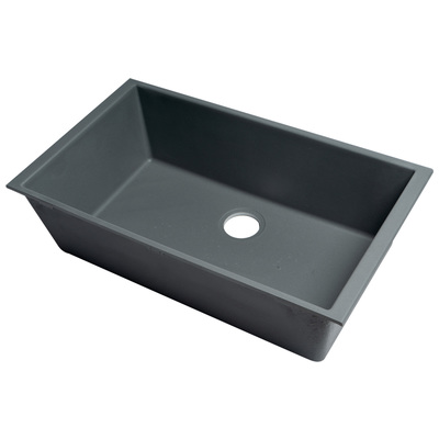 Single Bowl Sinks Alfi Granite Composite Titanium Under Mount AB3322UM-T 811413027955 Kitchen Sink Undermount Single Metal Steel Titanium Bronze Gu 