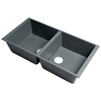 Double Bowl Sinks Alfi Granite Composite Titanium Under Mount AB3420UM-T 811413027993 Kitchen Sink Colors White Black Blue GrayMe Undermount 