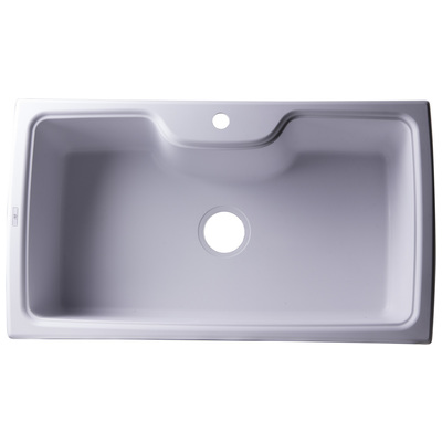 Single Bowl Sinks Alfi Kitchen Granite Composite White White Drop In AB3520DI-W 811413023452 Kitchen Sink Whitesnow Drop-In Single White Arctic White 
