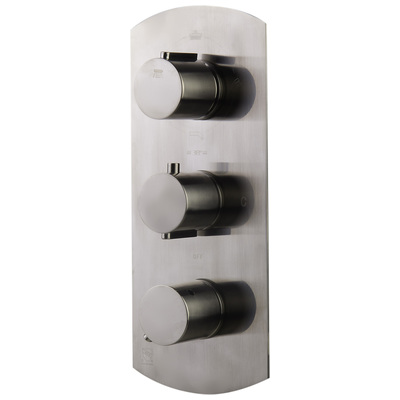 Thermostatic Control Alfi Bathroom Brass Brushed Nickel Brushed Nickel Wall Mount AB4101-BN 811413022943 Shower Mixer Bathroom BRASS ITALIAN BRASS TUSCAN BRA Shower Mixer Thermostatic Valv Complete Vanity Sets 