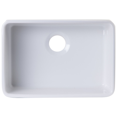 Single Bowl Sinks Alfi Kitchen Fireclay White Under Mount AB503UM-W 811413026453 Kitchen Sink Whitesnow Undermount Single White Arctic White 