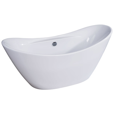 Free Standing Bath Tubs Alfi Bathroom Acrylic White Free Standing AB8803 811413025739 Tub Whitesnow Acrylic Chrome Faucet 