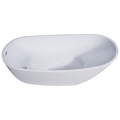 Free Standing Bath Tubs Alfi Bathroom Acrylic White Free Standing AB8826 811413026392 Tub Whitesnow Acrylic Chrome Faucet 