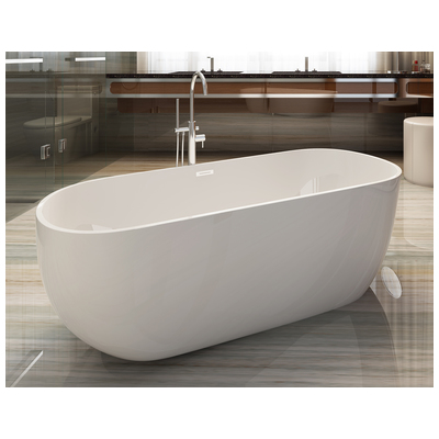 Free Standing Bath Tubs Alfi Bathroom Acrylic White Free Standing AB8838 811413026415 Tub Whitesnow Acrylic Chrome Faucet 