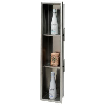 Alfi Bathroom Shelves, Modern, Indoor, Stainless Steel, Recessed, Shower Niche, 811413027245, ABN0836-BSS
