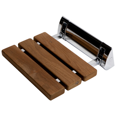 Shower Seats Alfi Teak Wood Natural Wood Wall Mount ABS14-PC 811413028587 Shower Seat 