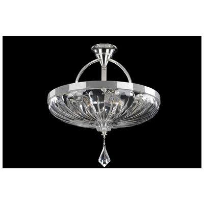Flush Mount Lighting Allegri Orecchini Firenze Clear Two Tone Silver Firenze Clear Indoor 028545-017-FR001 0720062279021 Semi Flush Mount Silver Flush Mount Semi Flush Semi Silver Crystal 