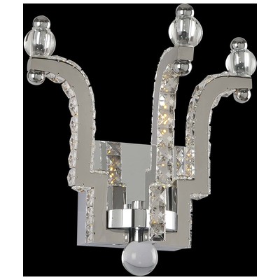 Wall Sconces Allegri Cambria Firenze Clear Chrome Firenze Clear Indoor 030520-010-FR001 0720062283400 Wall Sconce Classic Modern Classic Modern Indoor 