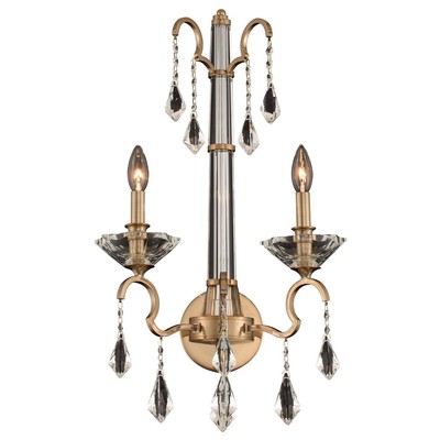 Wall Sconces Allegri Valencia Firenze Clear Brushed Champagne Gold Firenze Clear Indoor 031621-038-FR001 0720062296226 Wall Sconce Gold Classic Modern Classic Modern Indoor 