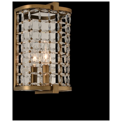 Wall Sconces Allegri Verona Firenze Clear Brushed Pearlized Brass Firenze Clear Indoor 032121-043-FR001 0720062358016 Wall Sconce Art Deco SCONCE Indoor 