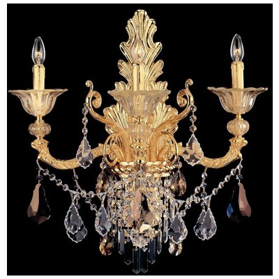 Wall Sconces Allegri Mendelssohn Firenze Clear Two Tone Gold - 24K Firenze Clear Indoor 10493-016-FR001 0720062277355 Wall Sconce Gold Modern Traditional Indoor Lighting 